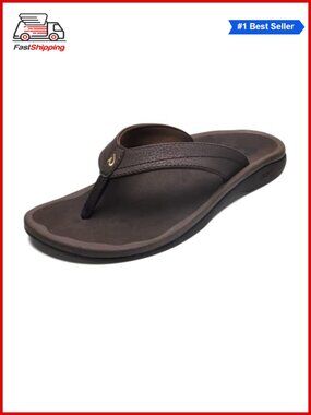 Ohana Water Resistant Flip Flops High Arch Support Beach Sandals Slip On